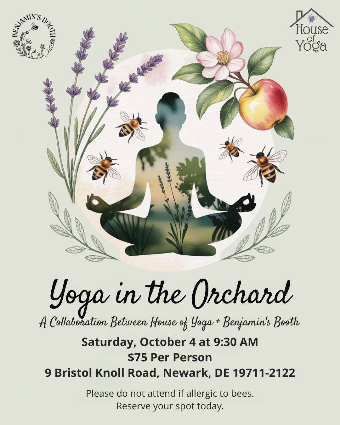 Yoga in the Orchard in Newark Delaware 19711 with House of Yoga